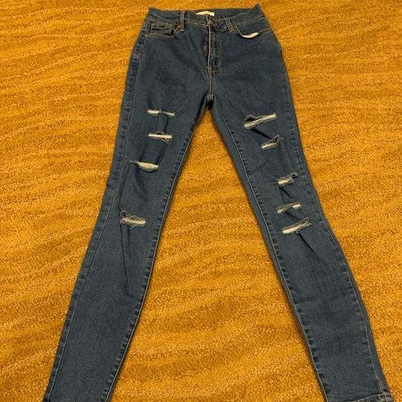 Pacsun Womens Jeans Size 25 Blue Super High Rise Jegging - Picture 3 of 11